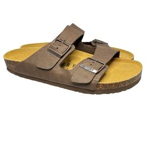 Fitory Arch Pro 2.0 Men’s Brown Sandals Size 11 Adjustable Buckle Comfort Slides